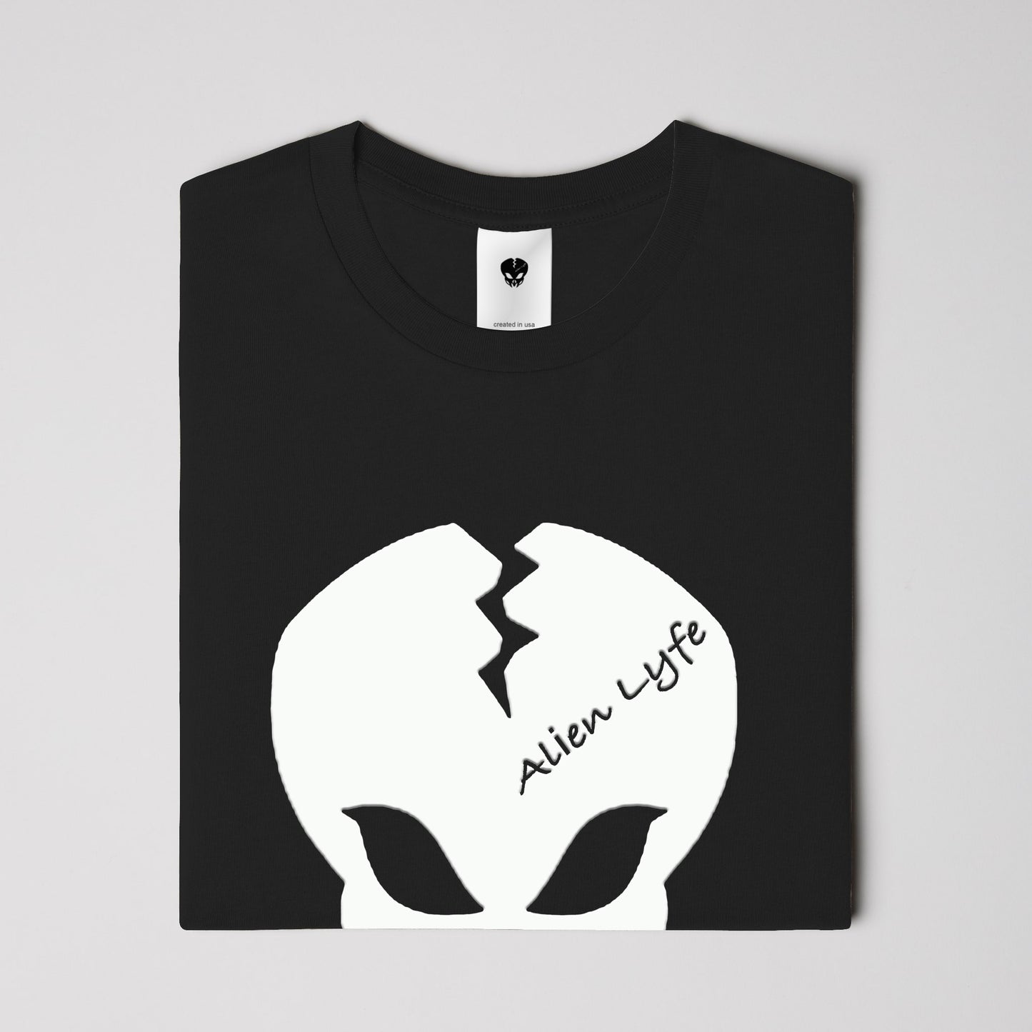 Alien Lyfe (White Logo) Clasic Style Gildan Cotton T Shirt