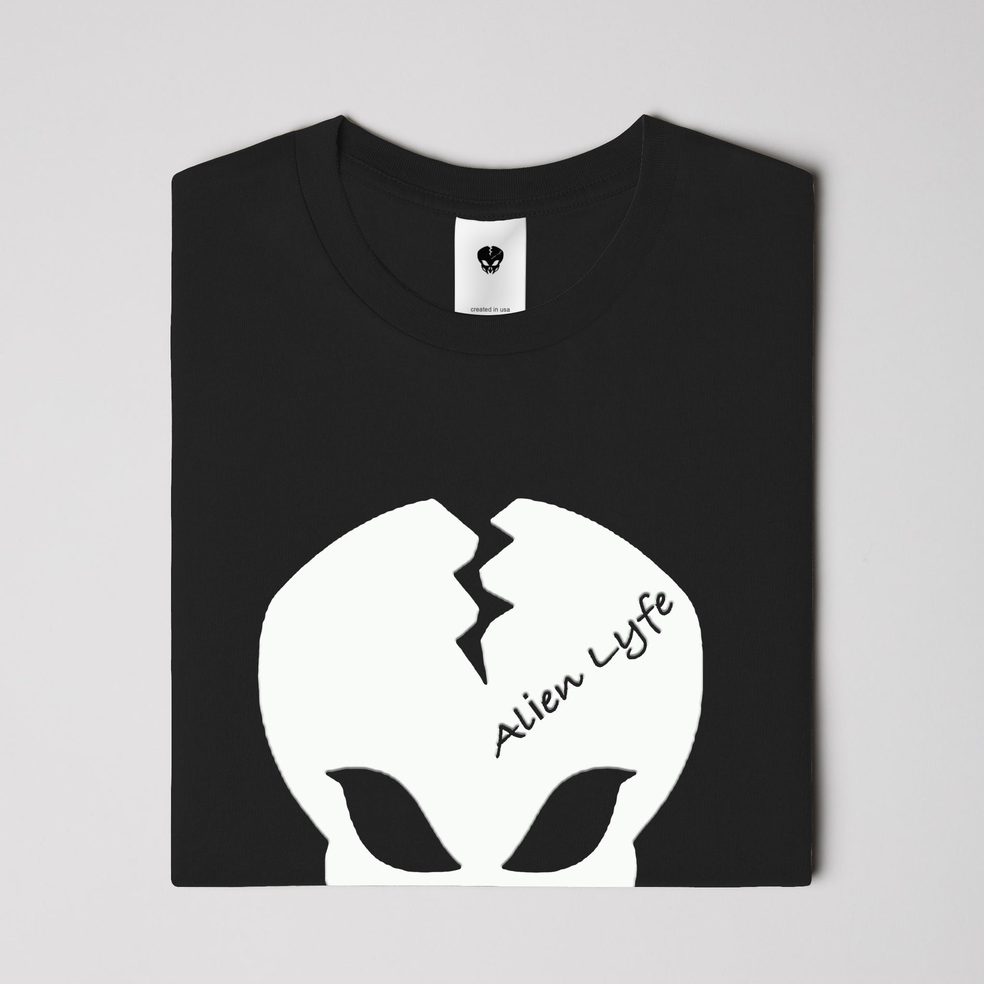 Alien Lyfe (White Logo) Clasic Style Gildan Cotton T Shirt