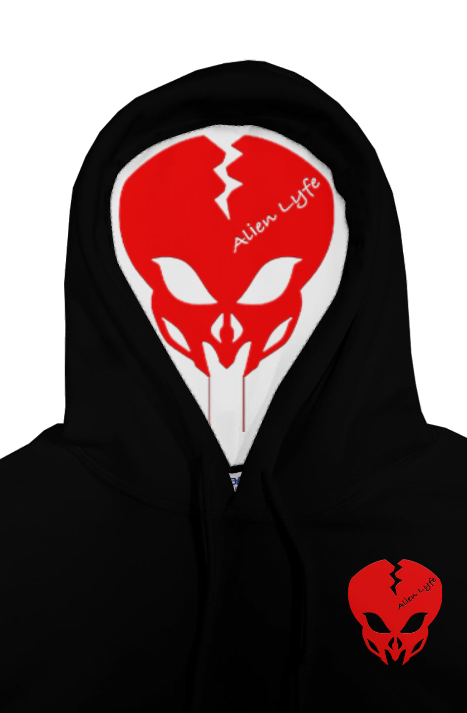 Alien Lyfe (White Logo) EXCLUSIVE Digital Printed Hood pullover hoody (Adults)