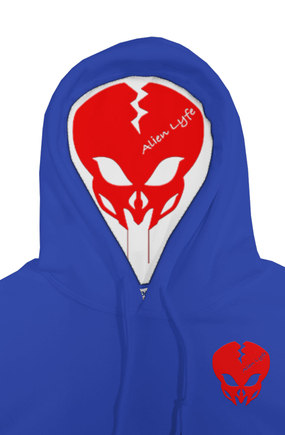 Alien Lyfe (White Logo) EXCLUSIVE Digital Printed Hood pullover hoody (Adults)