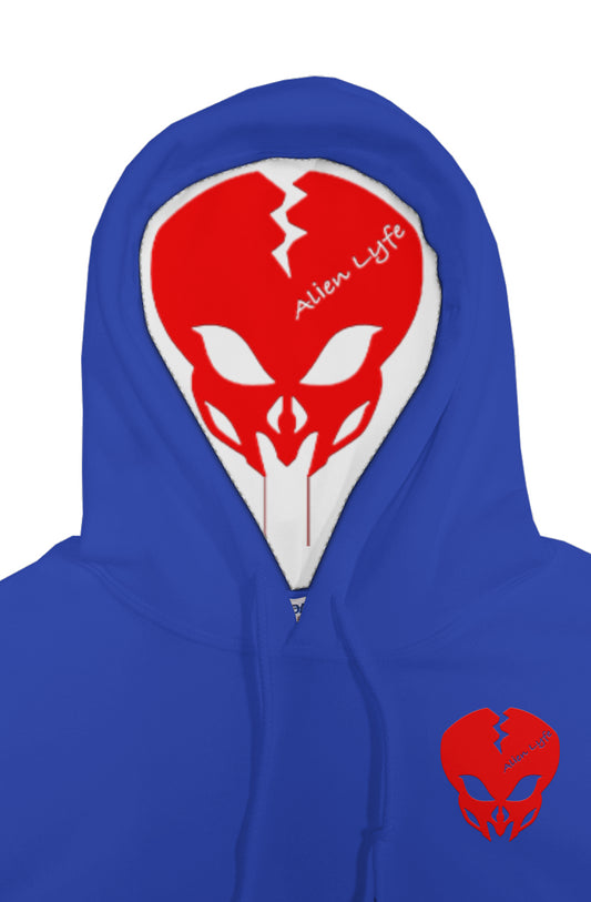 Alien Lyfe (White Logo) EXCLUSIVE Digital Printed Hood pullover hoody (Adults)